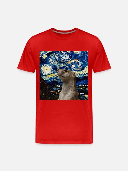Wiesel - Männer Premium Bio T-Shirt - Rot