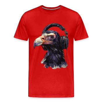 Geier - Männer Premium Bio T-Shirt - Rot - Vorne - Damien (186cm)