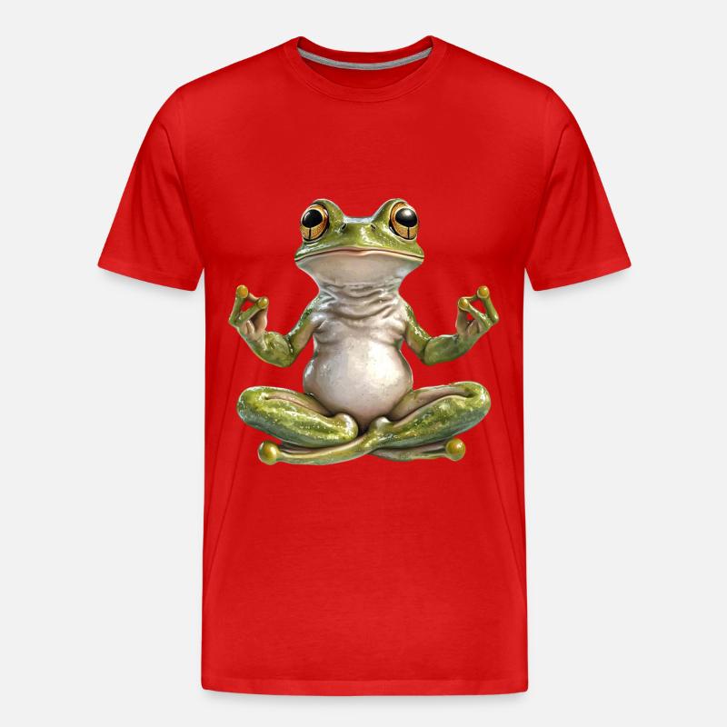 Frosch - Männer Premium Bio T-Shirt - Rot