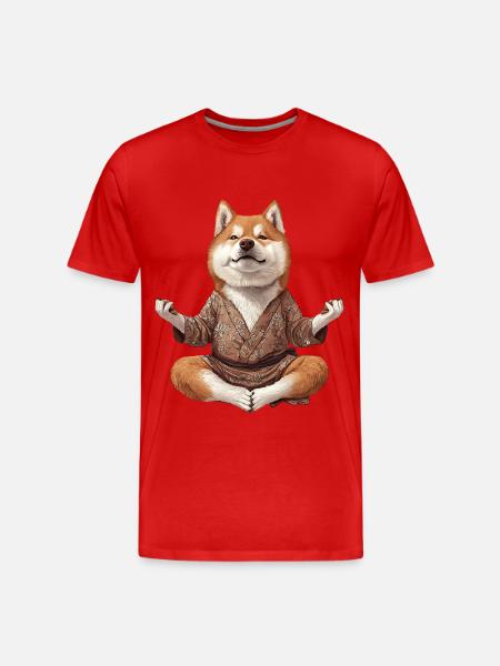 Akita - Männer Premium Bio T-Shirt - Rot