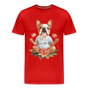 Bulldogge - Männer Premium Bio T-Shirt - Rot - Vorne - Damien (186cm)