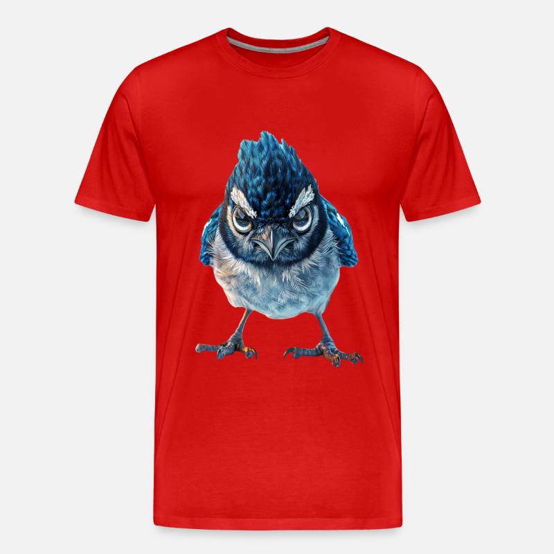 Blauhäher - Männer Premium Bio T-Shirt - Rot