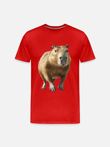 Wasserschwein - Männer Premium Bio T-Shirt - Rot