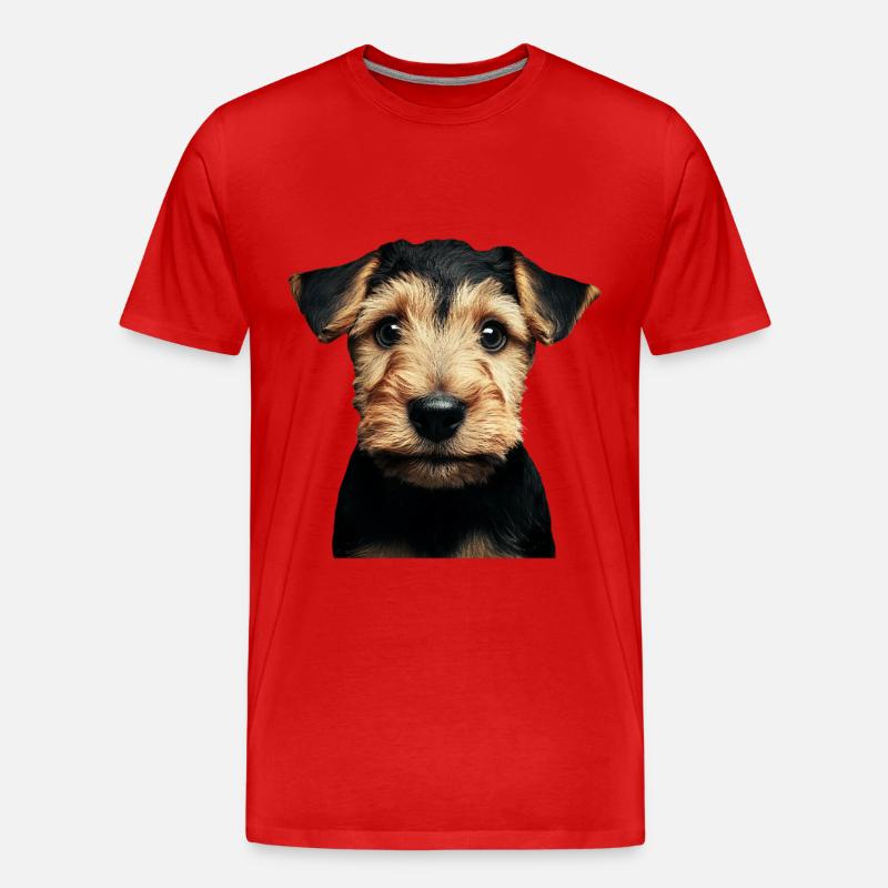 Airedale Terrier - Männer Premium Bio T-Shirt - Rot