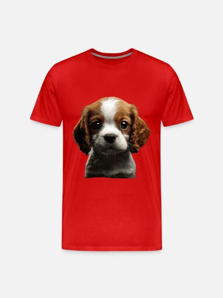 Cavalier King Charles - Männer Premium Bio T-Shirt - Rot