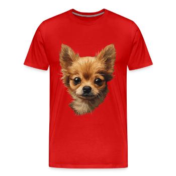 Chihuahua - Männer Premium Bio T-Shirt - Rot - Vorne - Damien (186cm)