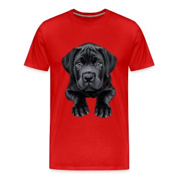 Englischer Mastiff - Männer Premium Bio T-Shirt - Rot - Vorne - Damien (186cm)