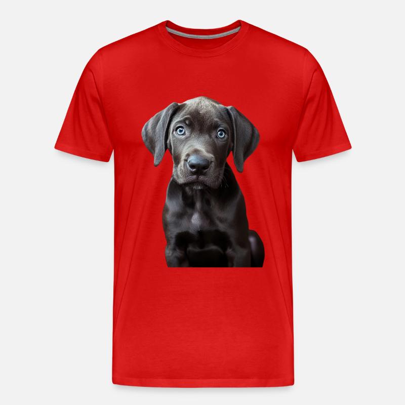 Deutsche Dogge - Männer Premium Bio T-Shirt - Rot