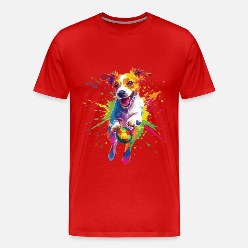 Jack Russell Terrier - Männer Premium Bio T-Shirt - Rot