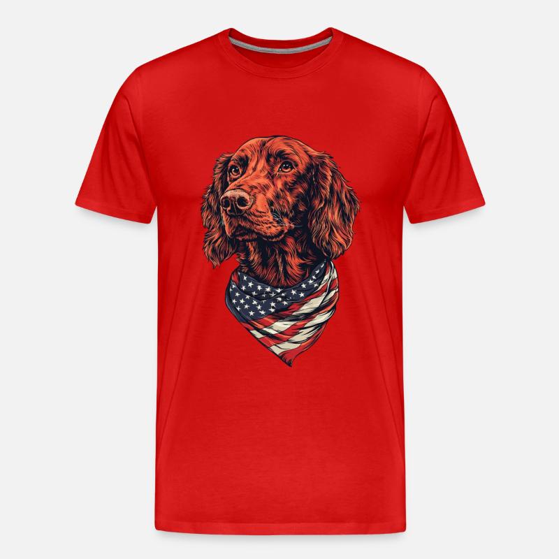 Irish Setter - Männer Premium Bio T-Shirt - Rot