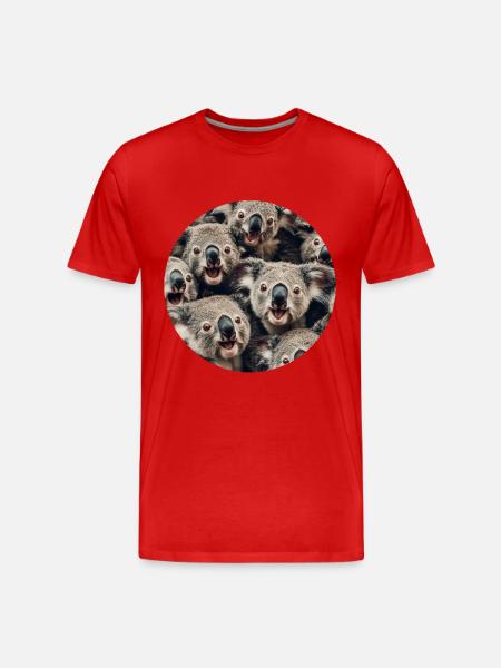 Koala - Männer Premium Bio T-Shirt - Rot