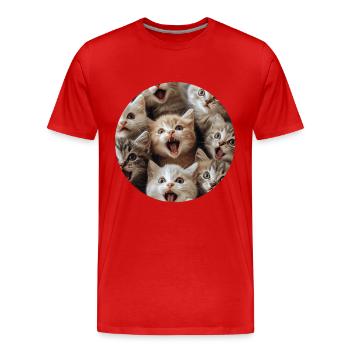 Britisch Kurzhaar - Männer Premium Bio T-Shirt - Rot - Vorne - Damien (186cm)