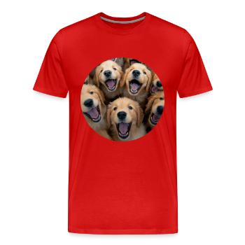 Golden Retriever - Männer Premium Bio T-Shirt - Rot - Vorne - Damien (186cm)