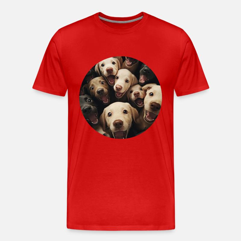 Labrador Retriever - Männer Premium Bio T-Shirt - Rot
