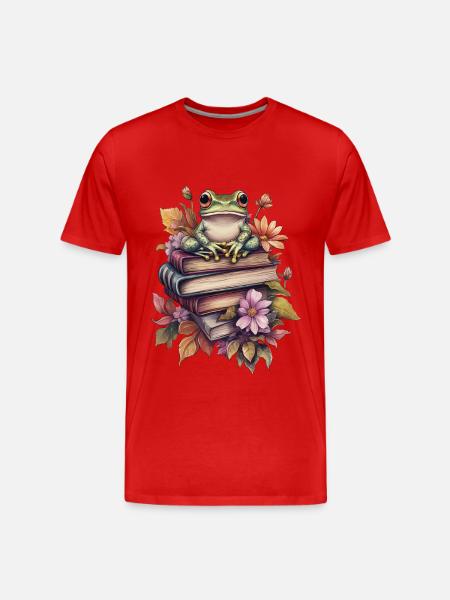 Frosch - Männer Premium Bio T-Shirt - Rot