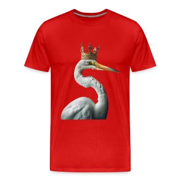 Reiher Vogel - Männer Premium Bio T-Shirt - Rot - Vorne - Damien (186cm)