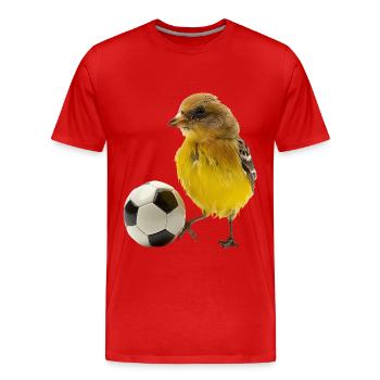 Finch Bird - Männer Premium Bio T-Shirt - Rot - Vorne - Damien (186cm)