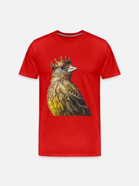 Finch Bird - Männer Premium Bio T-Shirt - Rot