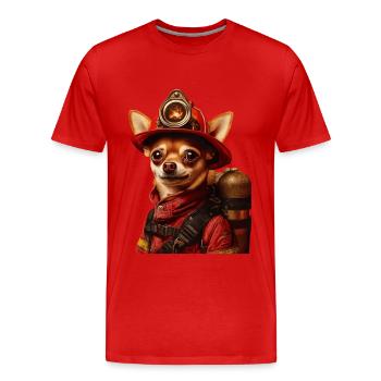 Chihuahua - Männer Premium Bio T-Shirt - Rot - Vorne - Damien (186cm)