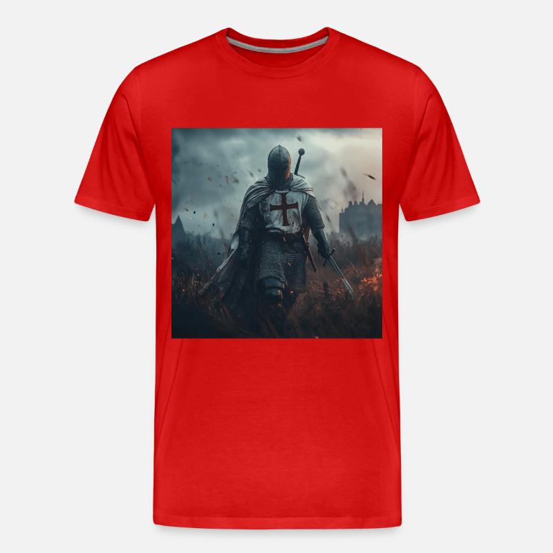 Soldat Krieger - Männer Premium Bio T-Shirt - Rot