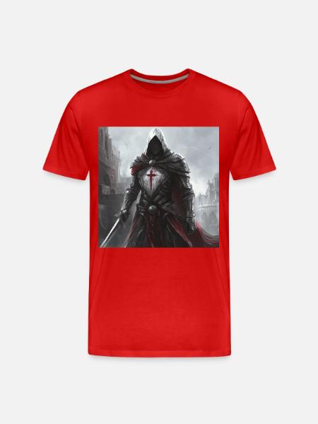 Soldat Krieger - Männer Premium Bio T-Shirt - Rot