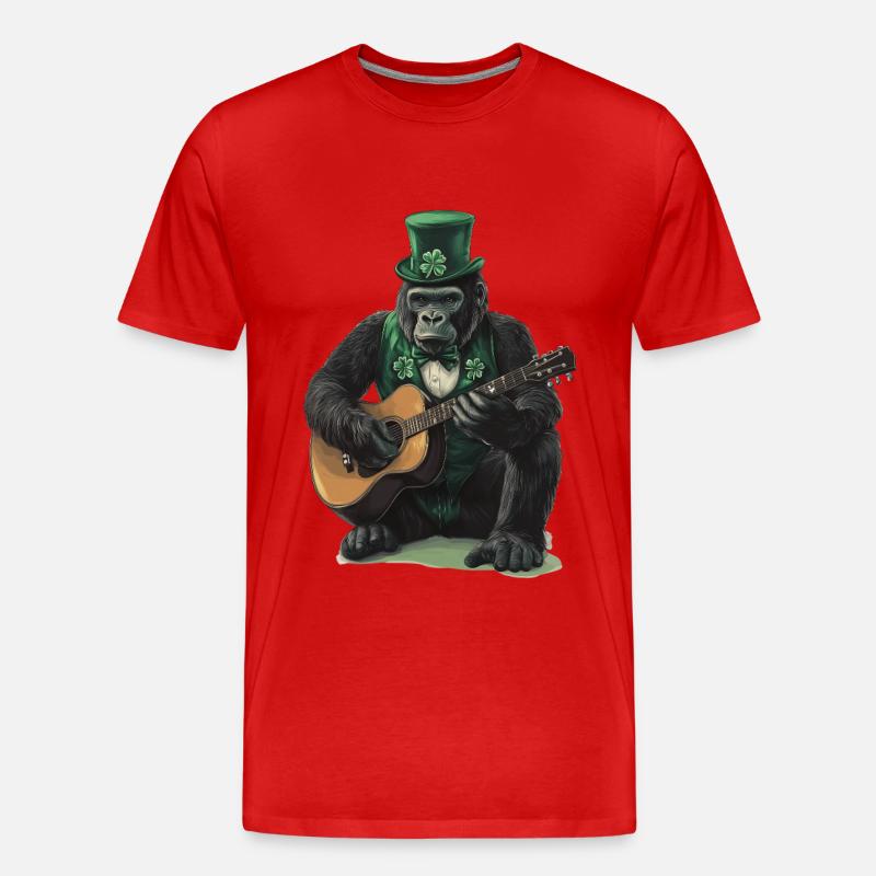Gorilla - Männer Premium Bio T-Shirt - Rot
