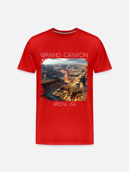 Grand Canyon - Männer Premium Bio T-Shirt - Rot