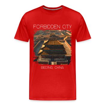 Verbotene Stadt - Männer Premium Bio T-Shirt - Rot - Vorne - Damien (186cm)