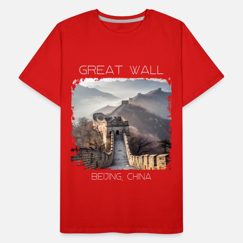 Große Mauer Männer Premium Bio T-Shirt