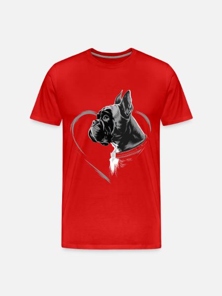 Boxer - Männer Premium Bio T-Shirt - Rot