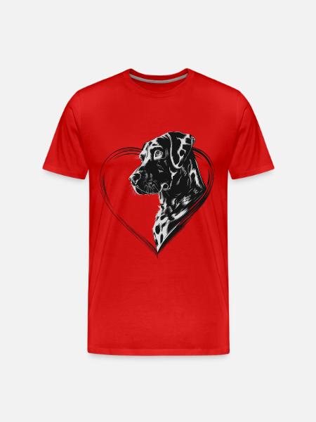 Dalmatiner - Männer Premium Bio T-Shirt - Rot