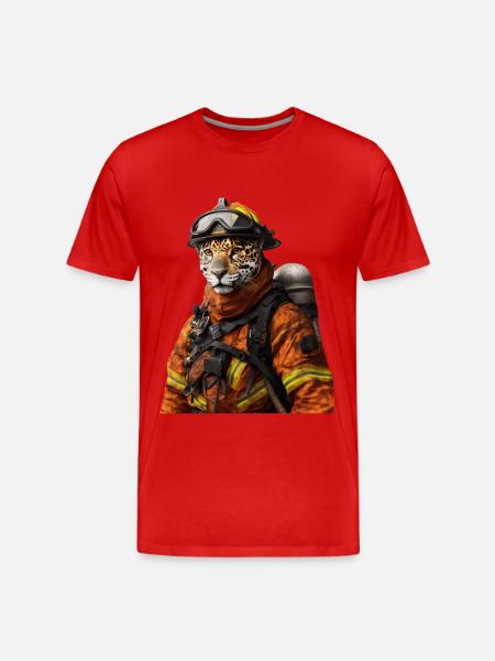 Jaguar - Männer Premium Bio T-Shirt - Rot