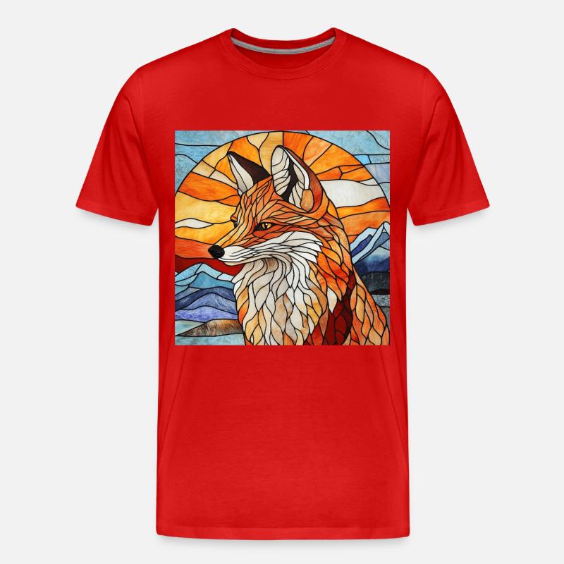 Fuchs - Männer Premium Bio T-Shirt - Rot