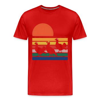 Auerhahn - Männer Premium Bio T-Shirt - Rot - Vorne - Damien (186cm)