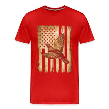 Auerhahn - Männer Premium Bio T-Shirt - Rot - Vorne - Damien (186cm)