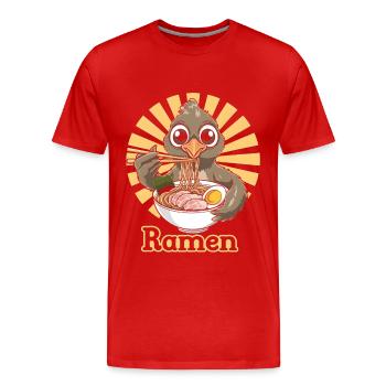 Auerhahn - Männer Premium Bio T-Shirt - Rot - Vorne - Damien (186cm)