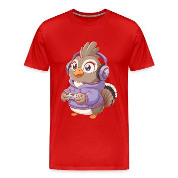 Auerhahn - Männer Premium Bio T-Shirt - Rot - Vorne - Damien (186cm)
