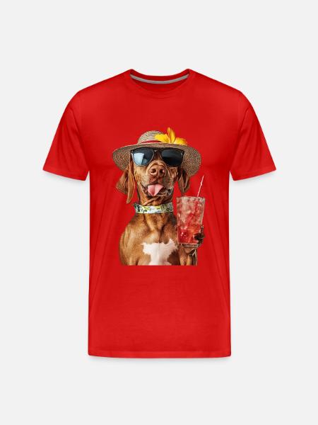 Rhodesian Pitbull Ridgeback - Männer Premium Bio T-Shirt - Rot
