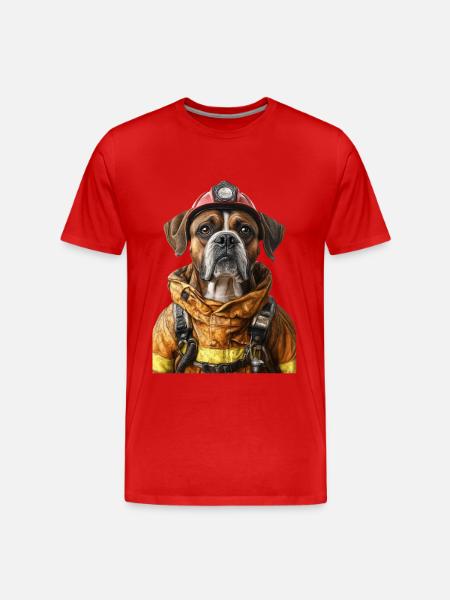 Boxer - Männer Premium Bio T-Shirt - Rot