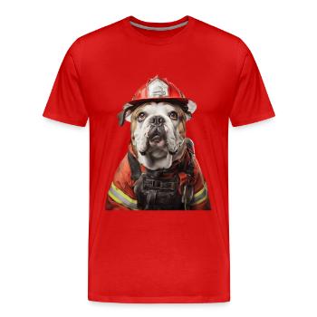 Bulldogge - Männer Premium Bio T-Shirt - Rot - Vorne - Damien (186cm)