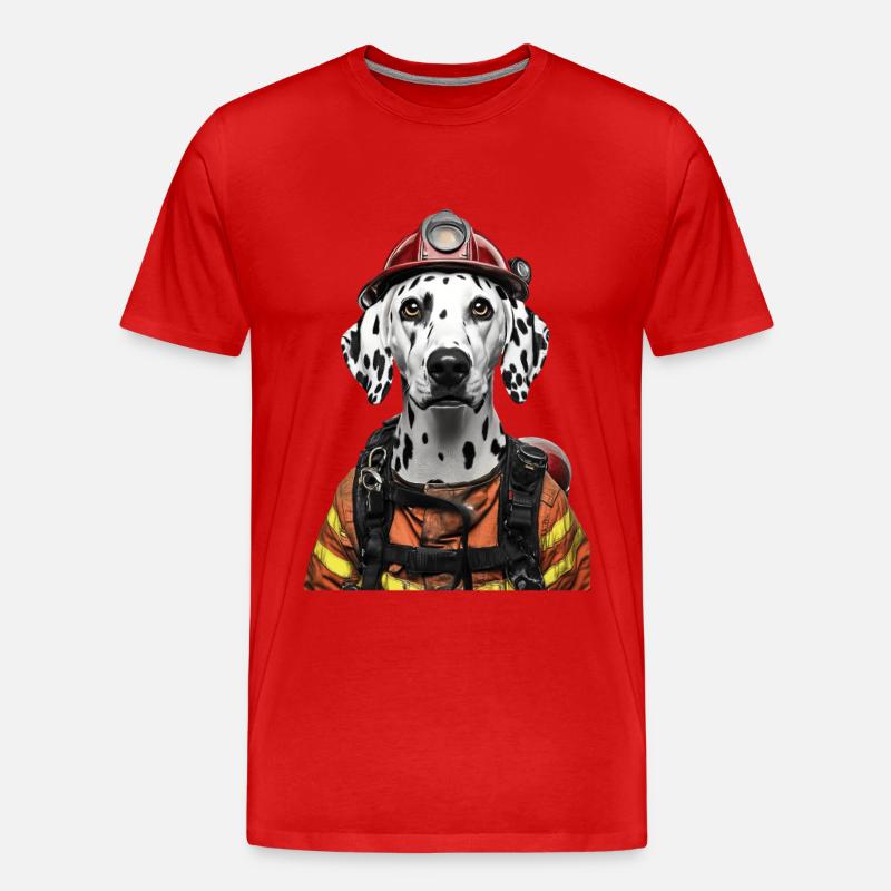 Dalmatiner - Männer Premium Bio T-Shirt - Rot