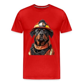 Rottweiler - Männer Premium Bio T-Shirt - Rot - Vorne - Damien (186cm)