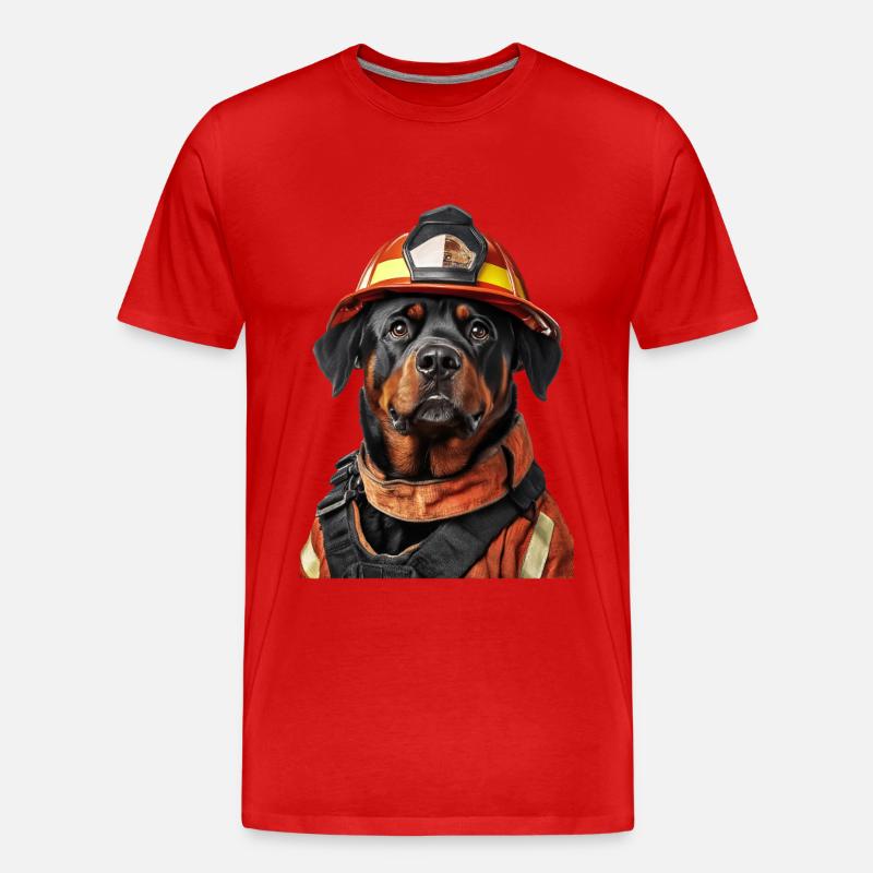 Rottweiler - Männer Premium Bio T-Shirt - Rot