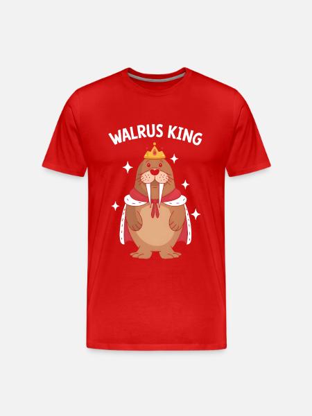 Walross - Männer Premium Bio T-Shirt - Rot
