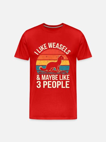 Wiesel - Männer Premium Bio T-Shirt - Rot
