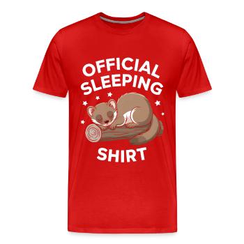 Wiesel - Männer Premium Bio T-Shirt - Rot - Vorne - Damien (186cm)