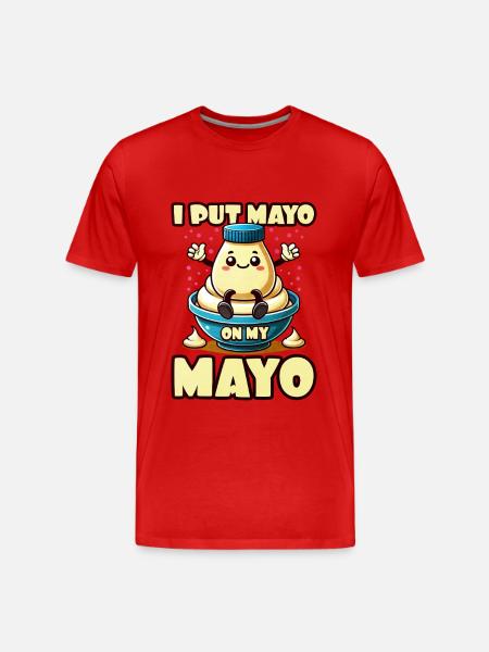 Mayonnaise - Männer Premium Bio T-Shirt - Rot