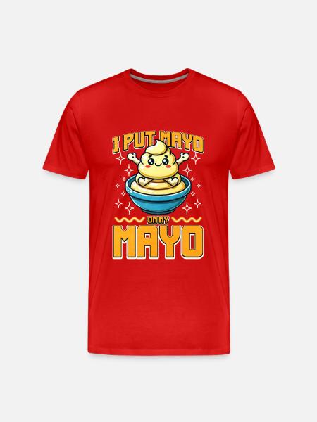 Mayonnaise - Männer Premium Bio T-Shirt - Rot