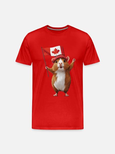 Meerschweinchen - Männer Premium Bio T-Shirt - Rot