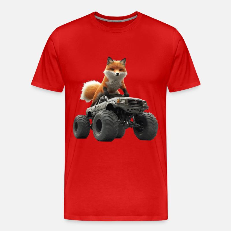 Fuchs - Männer Premium Bio T-Shirt - Rot